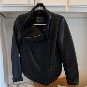 Blank NYC Black Textured Leather Jacket